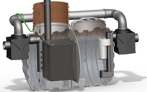 Oil separator cross section